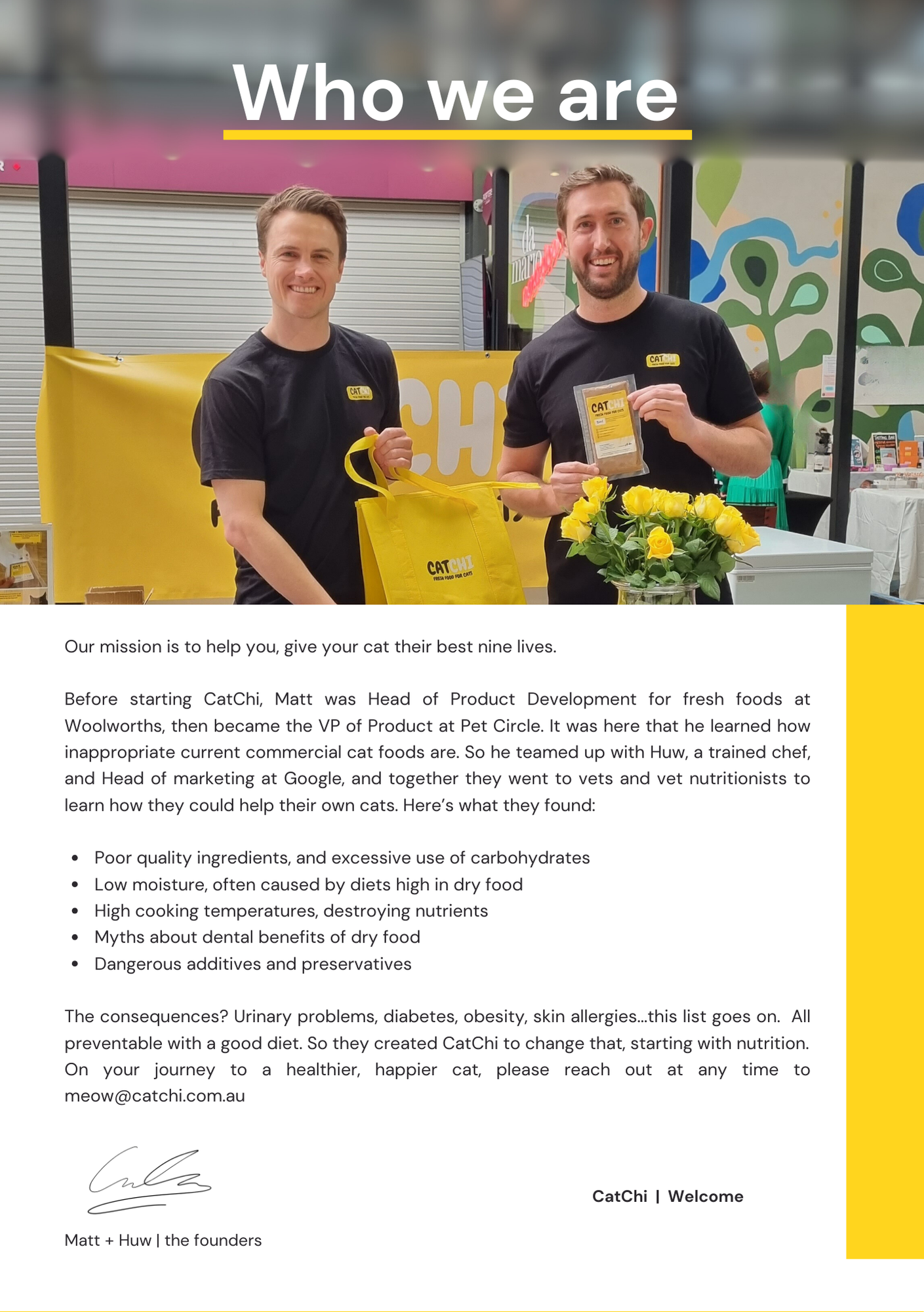 CatChi welcome pack page 2